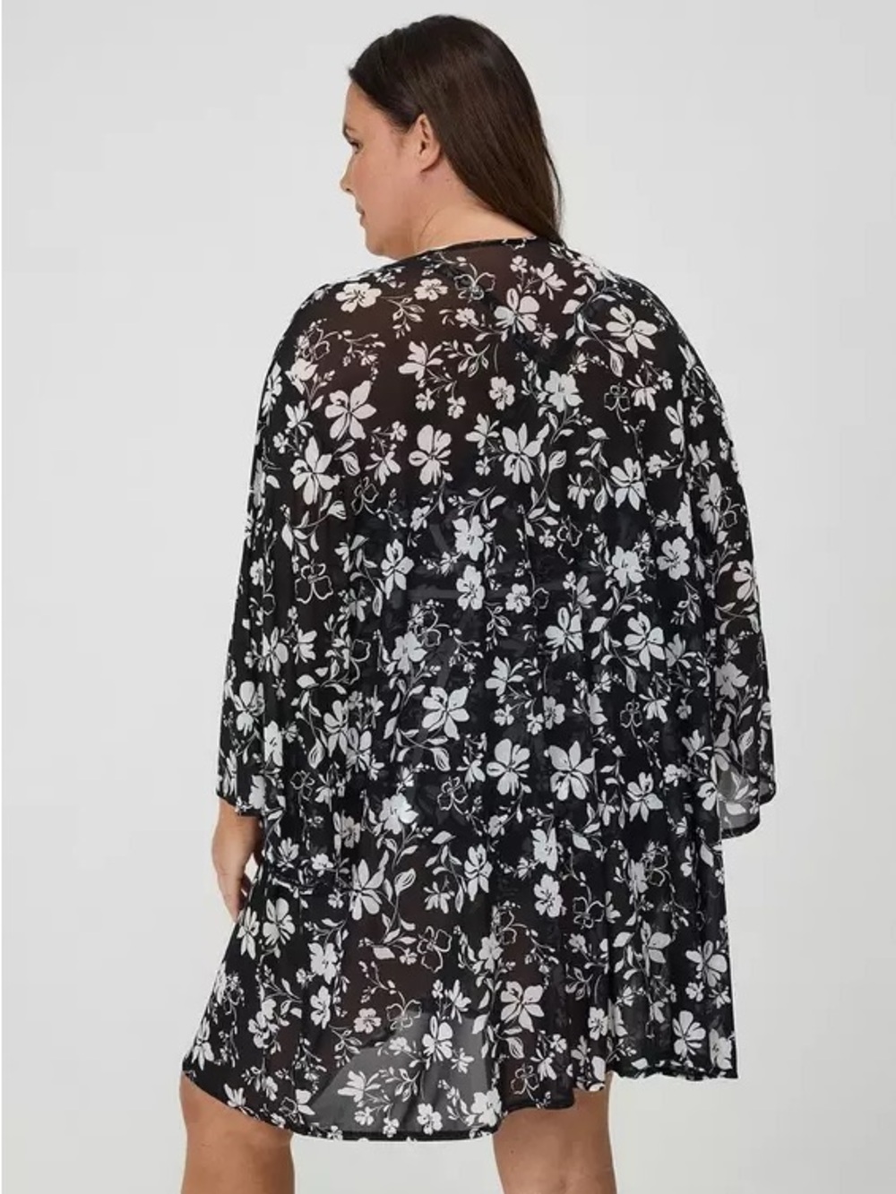 NWT TORRID Tie-Front Mini Kimono - Picture 2 of 4